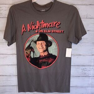 Mens Cotton Nightmare On Elm Street Graphic Short Sleeve T-Shirt Size S